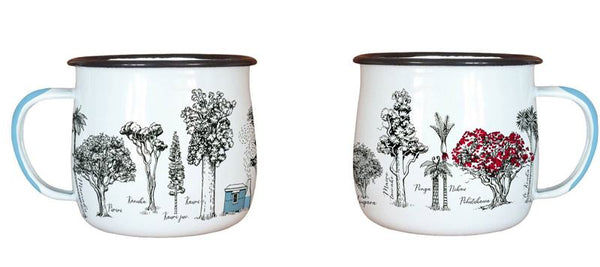 NZ Trees Enamel Mug