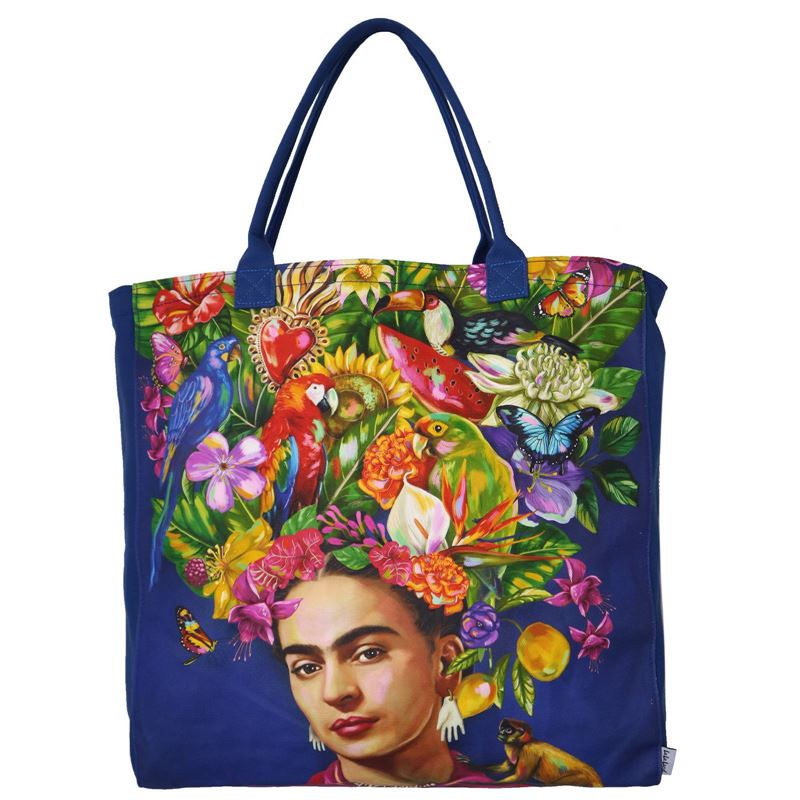 Frida - Mexican Dream - Large Canvas Tote Bag Bag La La Land
