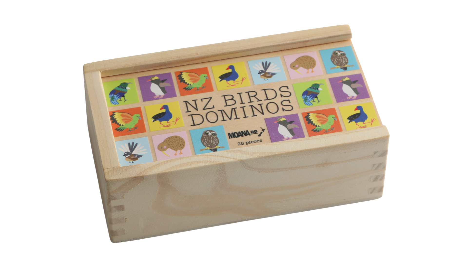 NZ Birds Wooden Dominoes Set