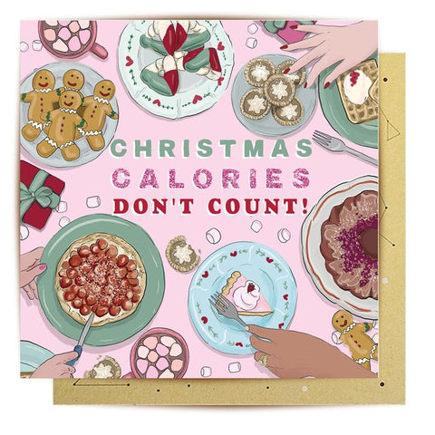 Card - Christmas Calories Don't Count