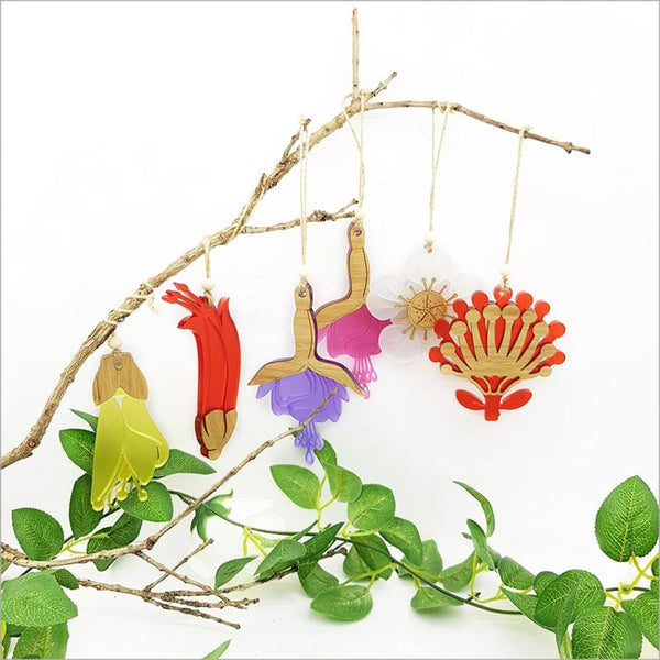 Hanging Ornament - Pohutukawa Flower Hanging Ornament Crystal Ashley