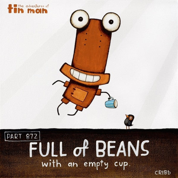 Full Of Beans - Tony Crib - Art Print + Matting - Tony Crib - Design Withdrawals