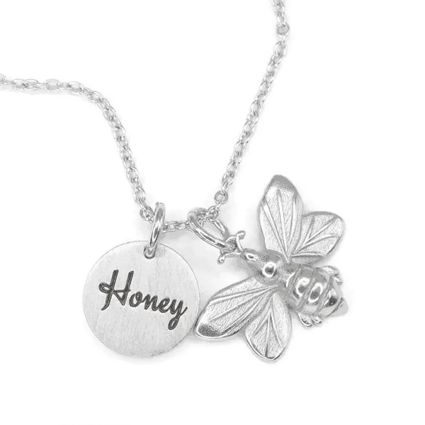 Honey Bee  Necklace Necklaces Little Taonga Silver