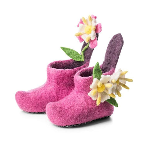 Honeysuckle Pink Children's Slippers