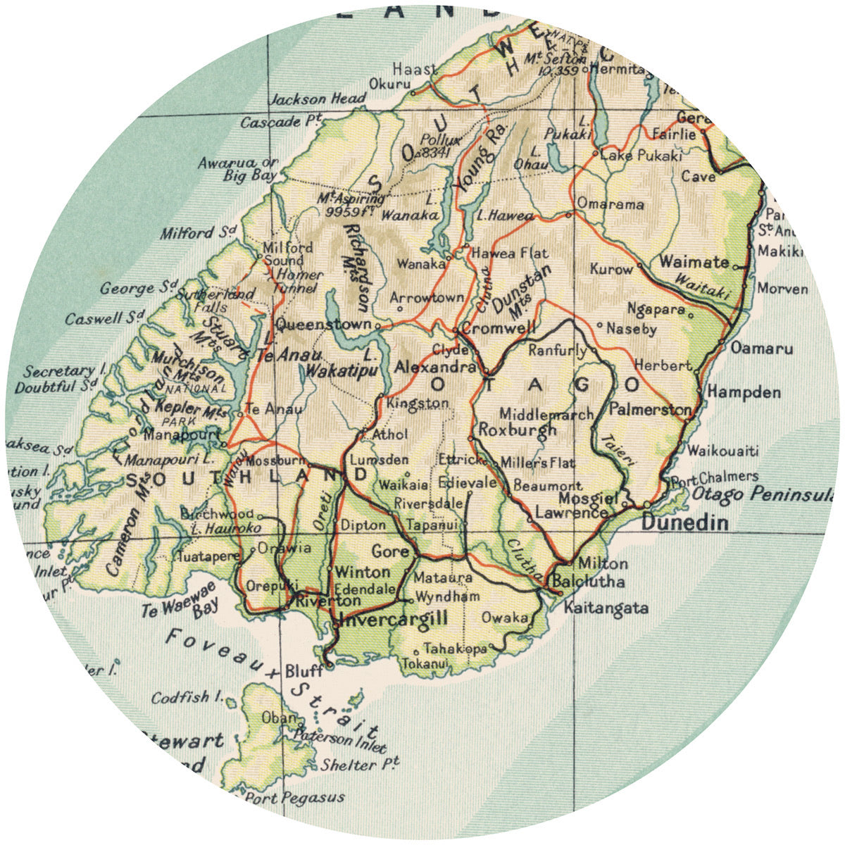 Art Spots (Decal) Large Dunedin Map