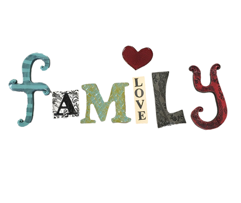 FAMILY Ceramic Words Wall Art M Ceramics