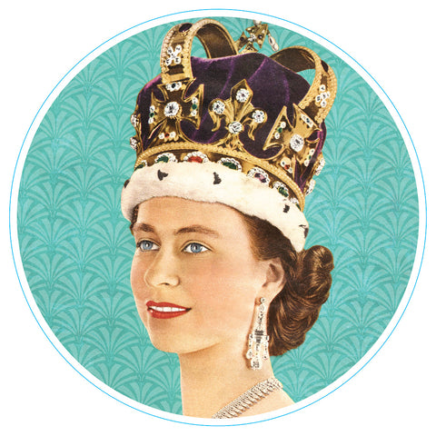 Young Queen Elizabeth II Art Spots (Decal)