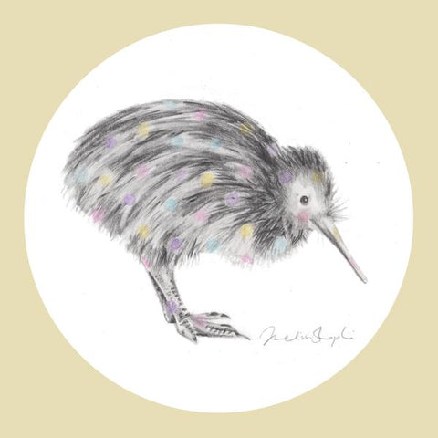 Kiwi - Art Print Art Print Melissa Sharplin Yellow 21 x 21cm