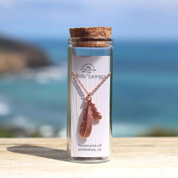 Rua Huia Feather Necklace Necklaces Little Taonga