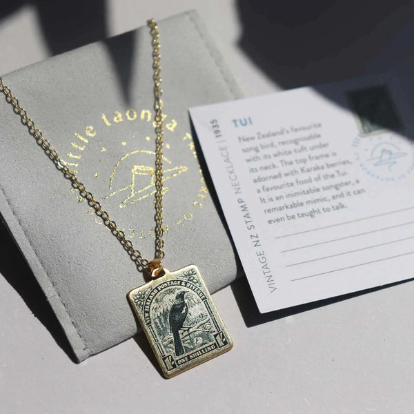Tui – 1935 Pictorial Stamp Necklace Necklaces Little Taonga