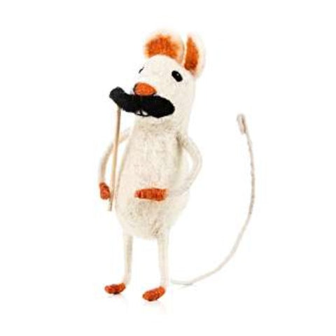 Felt Mouse with Moustache