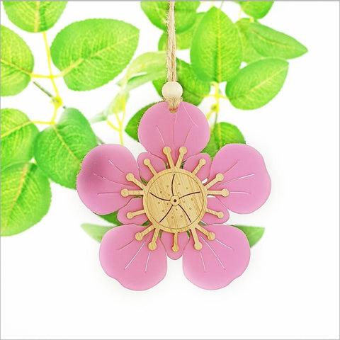 Hanging Ornament - Manuka Flower Hanging Ornament Crystal Ashley Pink