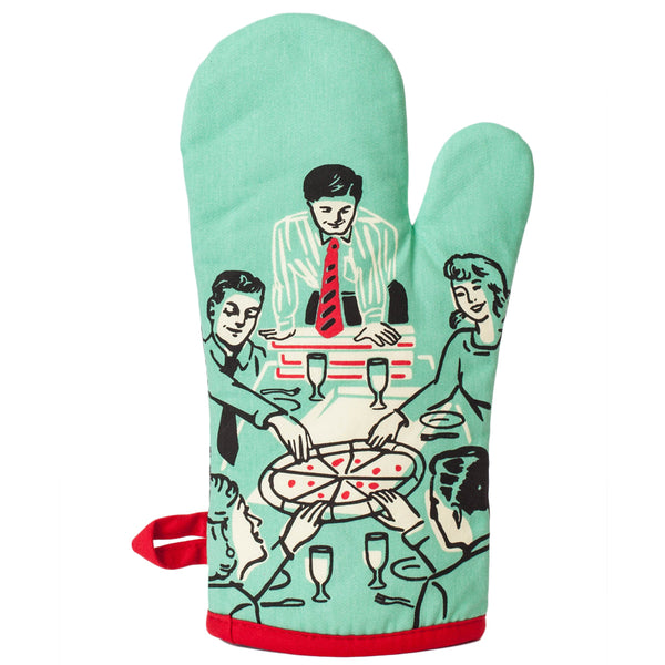 Pizza's Here - Oven Mitt Oven Mitt BlueQ