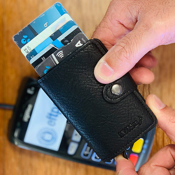 Mens Pop Up Wallet wallet Moana Road Black