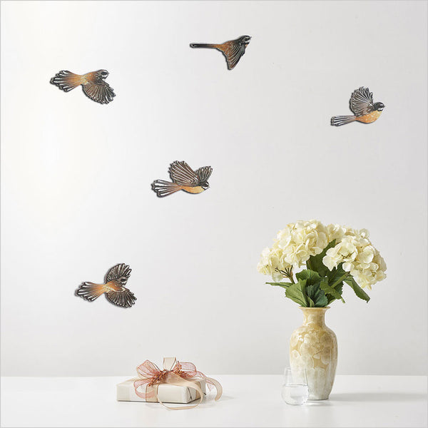 Fantail Bird Wall Set