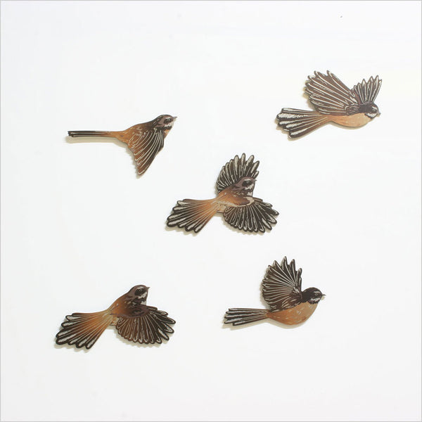 Fantail Bird Wall Set