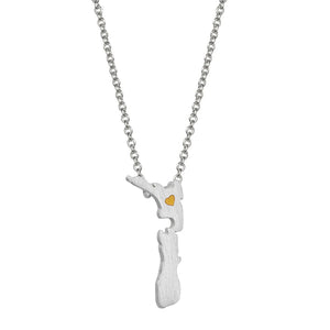 New Zealand Map Necklace Necklaces Little Taonga Silver