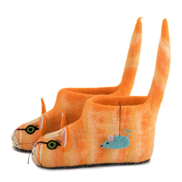 Ginger the Cat -  Adult Slippers - Design Withdrawals - Design Withdrawals