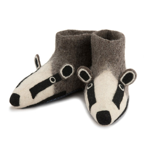 Billie Badger Adult Slippers - Design Withdrawals - Design Withdrawals