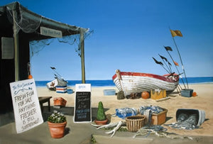 The Fish Shack by Graham Young - Matted Art Print Art Print Graham Young
