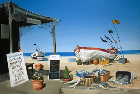 The Fish Shack by Graham Young - Matted Art Print