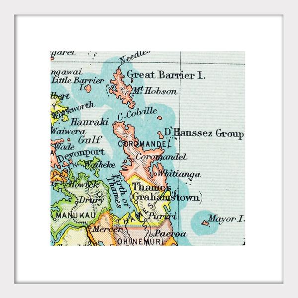 Coromandel - Vintage Map Print - Design Withdrawals - Design Withdrawals