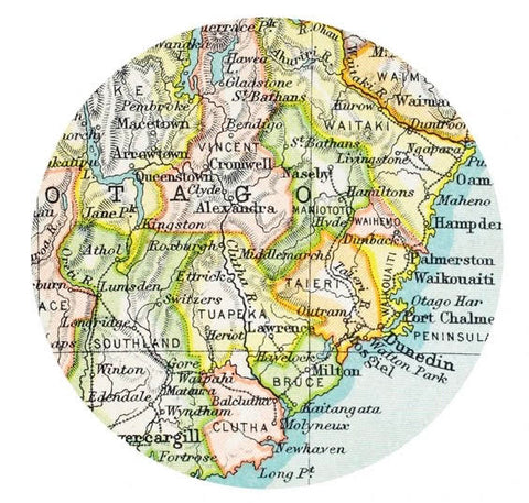 Placemat - Vintage Map of Otago Placemat 100% NZ